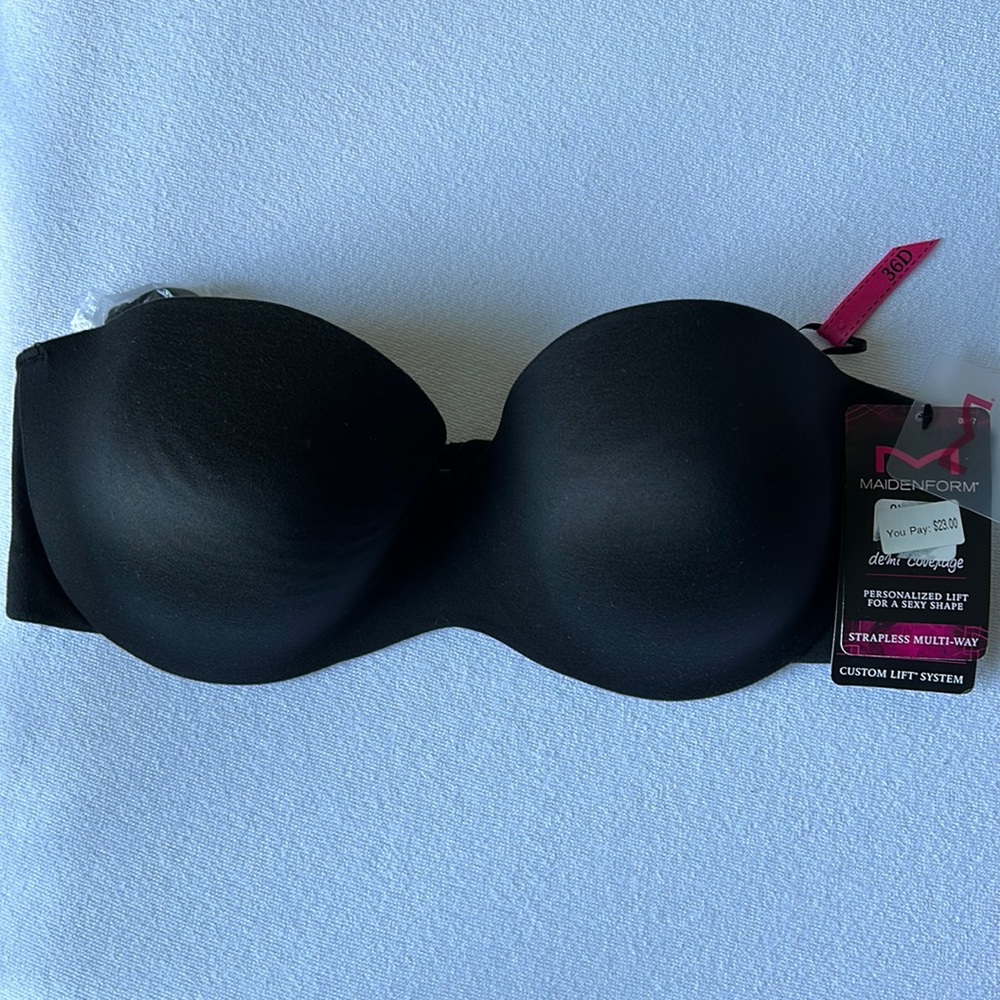 Black Strapless Multi-Way Bra NWT